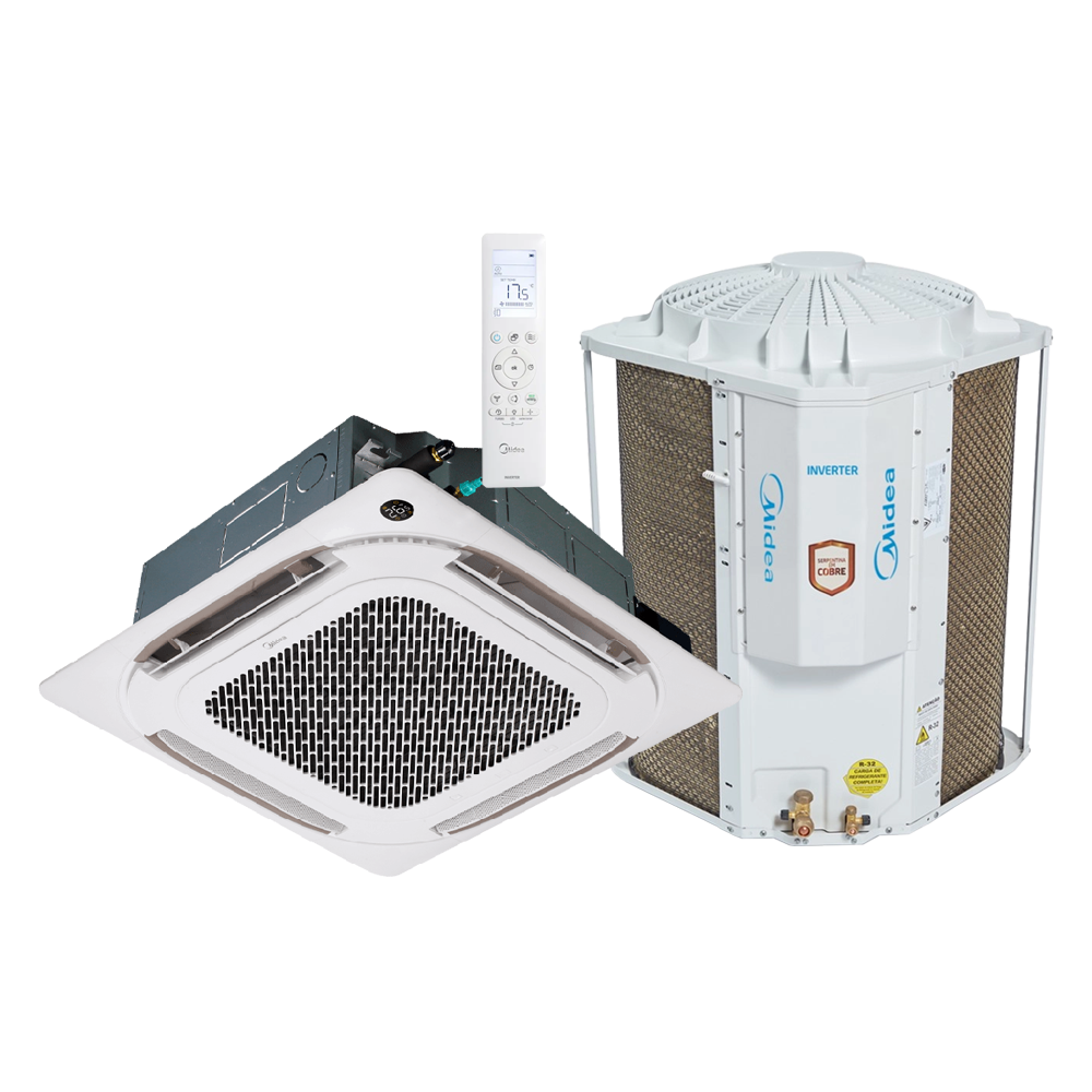 Ar Condicionado Split Cassete 4 Vias Inverter Midea Connect 36000 Btus Frio 220v R-32